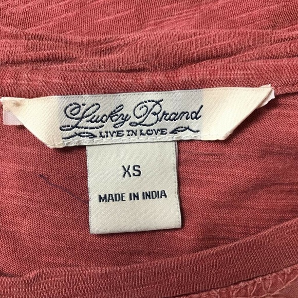 Lucky Brand Blouse Floral Scoop Embroidered Sz XS - Picture 5 of 8